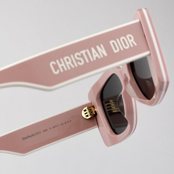 Dior DIORPACIFIC S1U Sunglasses – Pink & White Rectangle Frame | Model 40A0